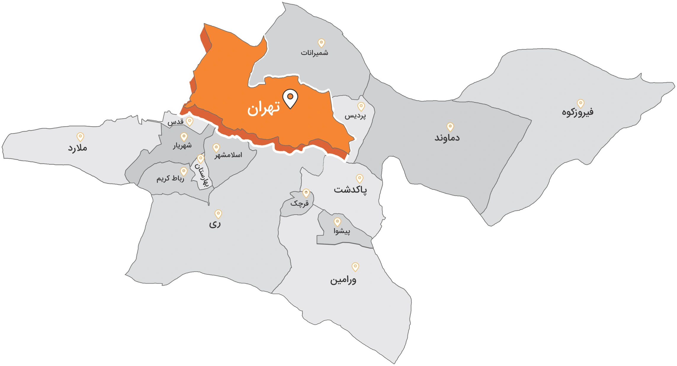 نقشه تهران